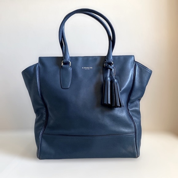 Coach Handbags - COACH Blue Tanner Shopper Tote
